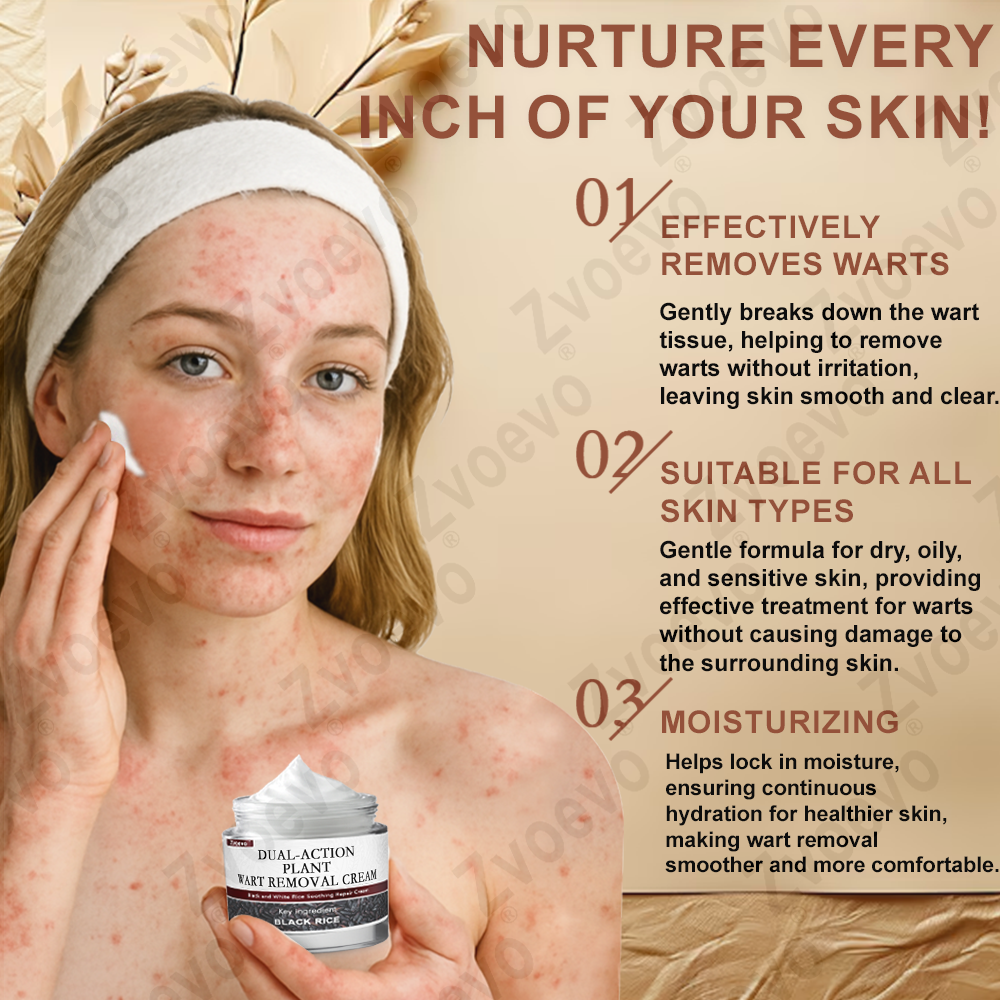 Zvoevo® Rice Bran Essence Cream⚕️ FDA-approved (removes warts and skin tags, improves keratin buildup and skin hyperplasia, follicular keratosis, skin cancer, and age spots)