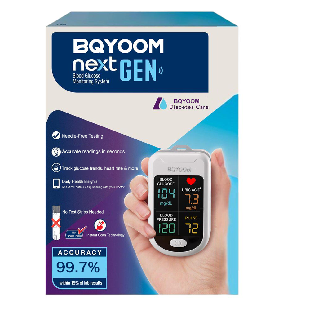 BQYOOMTM 5th Gen FDA-Approved Non-Invasive Glucose Testing — Say Goodbye to Finger Pricks