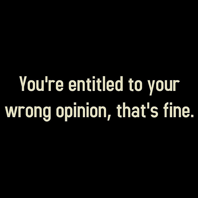 You're Entitled To Your Wrong Opinion Geek T-Shirt