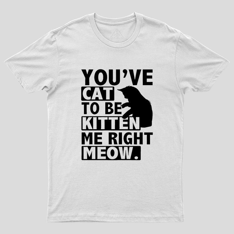 You've Cat To Be Kitten Me Right Meow Geek T-Shirt