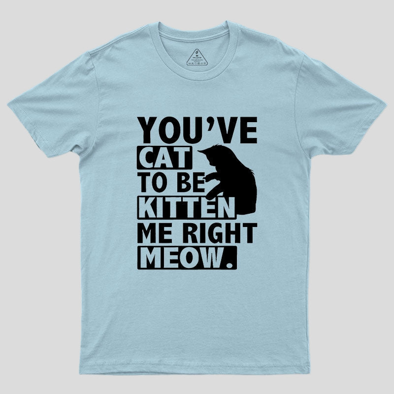 You've Cat To Be Kitten Me Right Meow Geek T-Shirt
