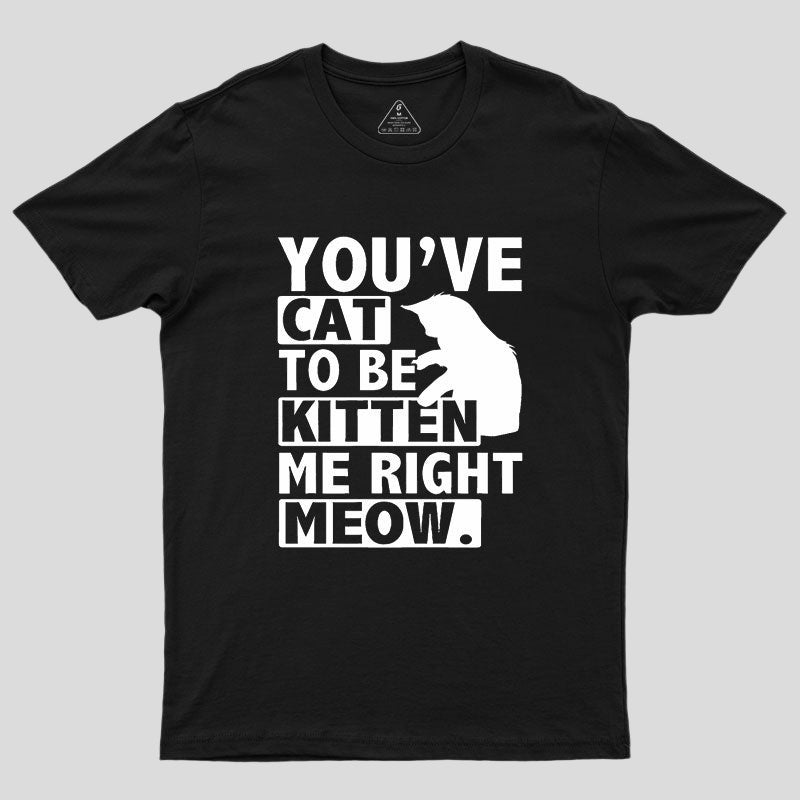 You've Cat To Be Kitten Me Right Meow Geek T-Shirt