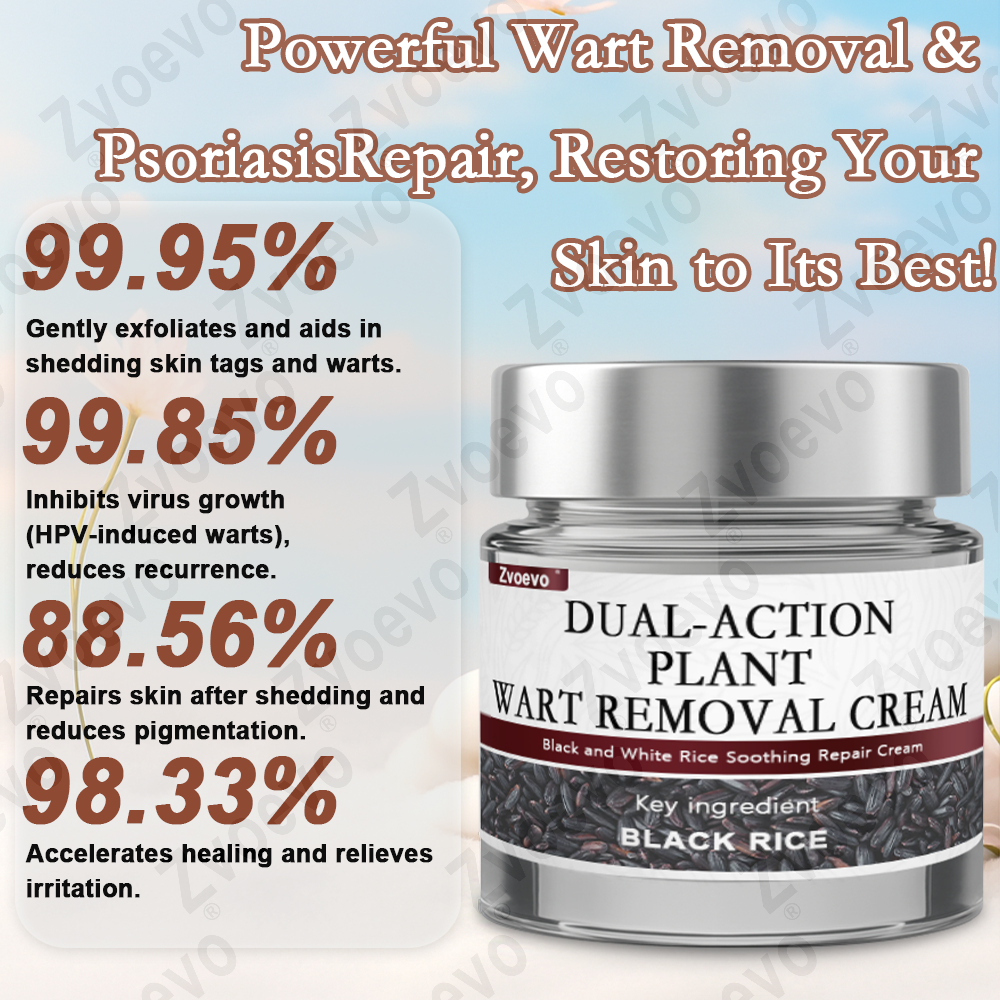 Zvoevo® Rice Bran Essence Cream⚕️ FDA-approved (removes warts and skin tags, improves keratin buildup and skin hyperplasia, follicular keratosis, skin cancer, and age spots)