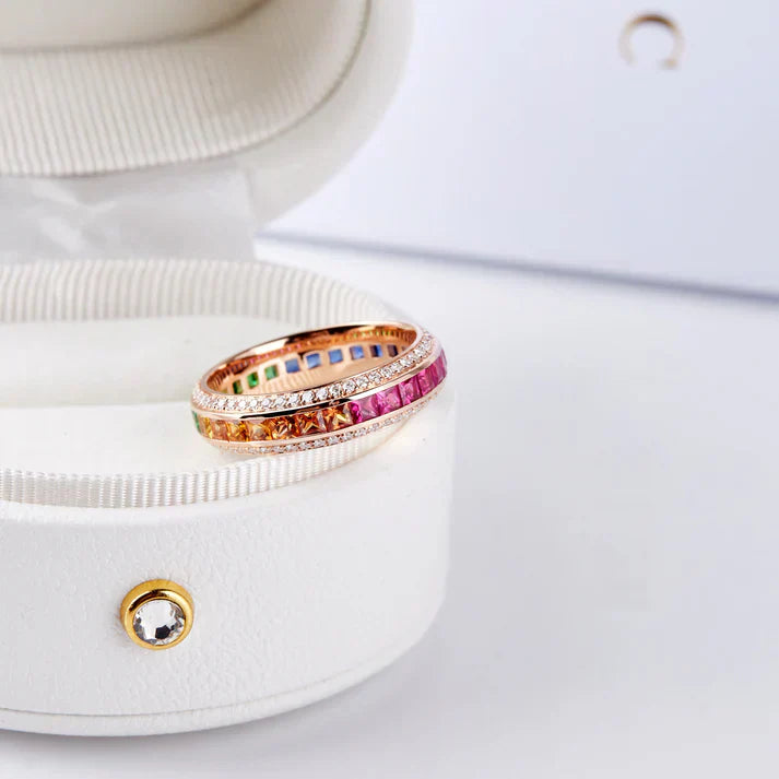 Magnetology Diamond Rainbow Spin Ring(Limited Time Discount 🔥 Last Day)