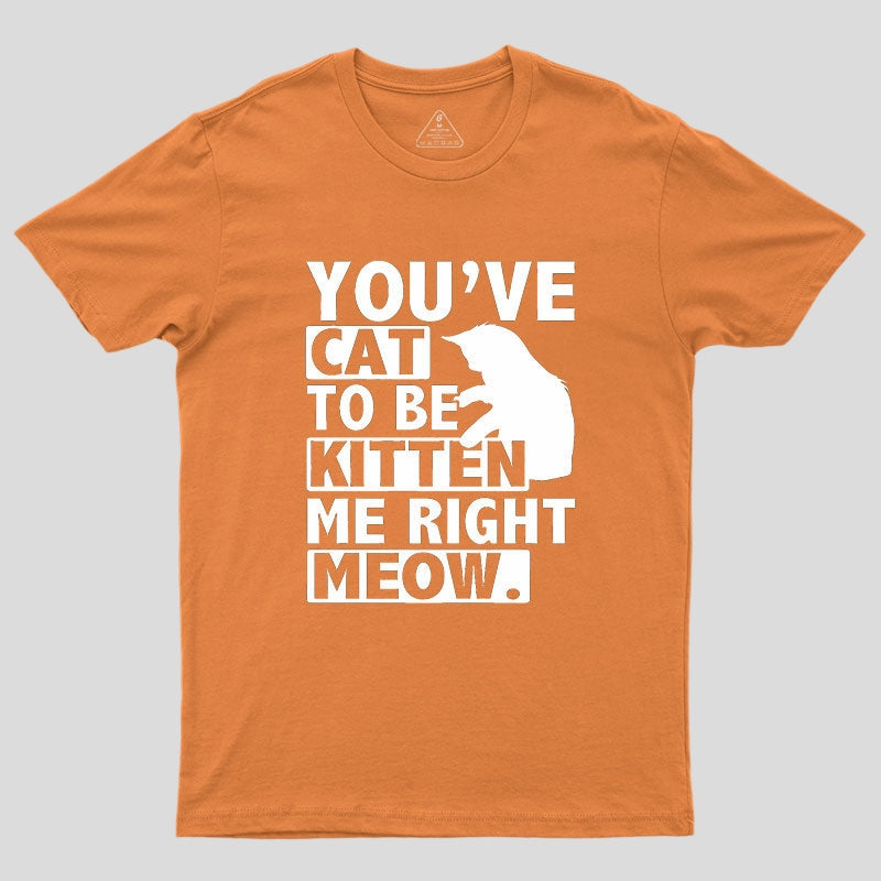 You've Cat To Be Kitten Me Right Meow Geek T-Shirt