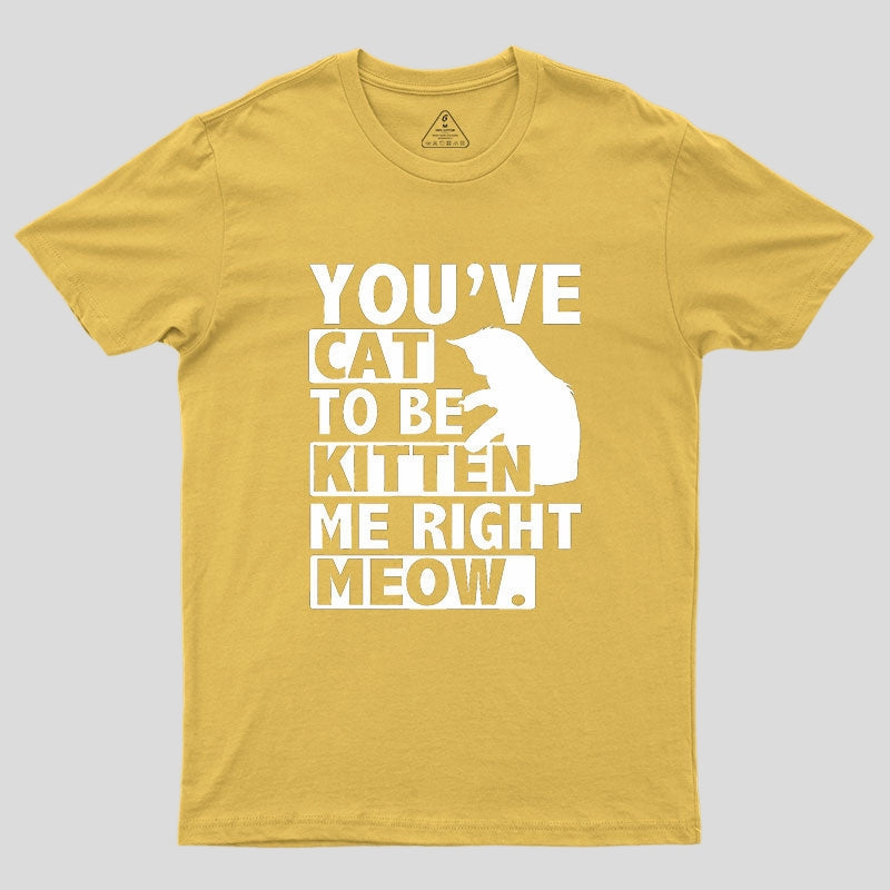 You've Cat To Be Kitten Me Right Meow Geek T-Shirt