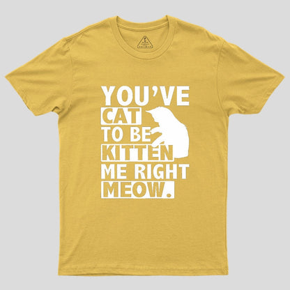You've Cat To Be Kitten Me Right Meow Geek T-Shirt