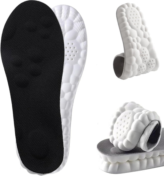 2026 New Steppers Insoles for Men Women, Upgrade Trim to Fit Steppers 4D Memory Foam Cloud Insoles with Arch Surpport & Cushioned Comfort Fits All Shoe Types (Gray, Men 6.5-7.5/Women 8-9)