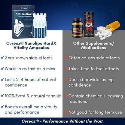 Cvreoz® Nanolipo HardX Vitality Ampoules 🚀  𝗦𝗲𝗲 𝗿𝗲𝘀𝘂𝗹𝘁𝘀 𝗶𝗻 𝗷𝘂𝘀𝘁 𝟯 𝗺𝗶𝗻𝘂𝘁𝗲𝘀🚀